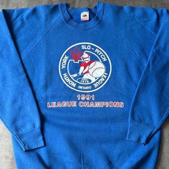 Fruit of the Loom Other - VTG 1991 Baseball Champion Fruit of The Loom Sweater Men’s XXL